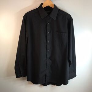 Classic Black Men's Dress Shirt